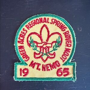 Boy Scouts Mt. Nemo 1965 Green Acres Regional vintage embroidered Patch